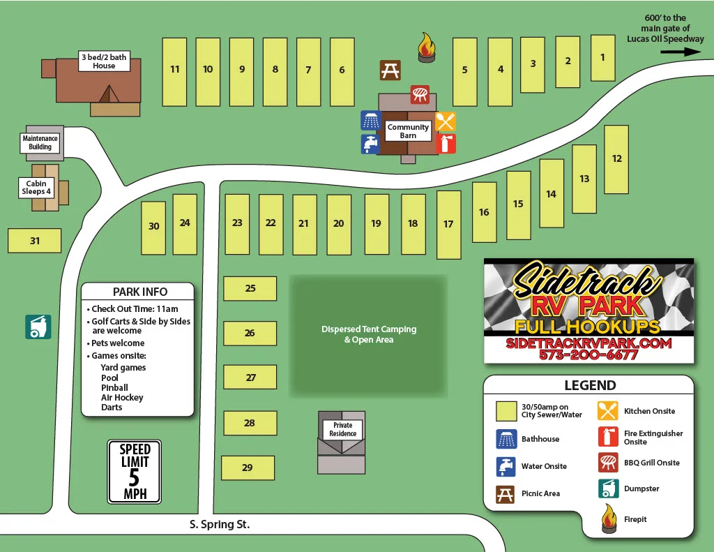 Map of Sidetrack RV Park